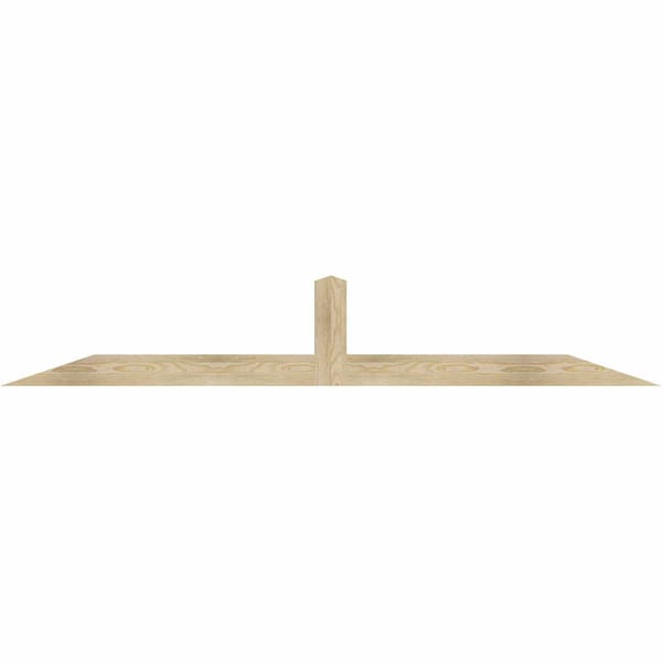 Ekena Millwork Portland Rough Sawn Timber Gable Bracket, Douglas Fir, 84"W x 14"H x 2"D x 4"F, 4/12 Pitch GBW084X14X0204POR00RDF - main